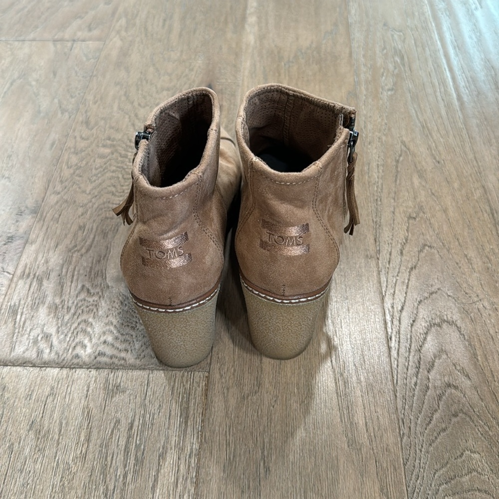 Toms Women's Avery Wedge Booties Size 8.5 - Picture 4 of 7